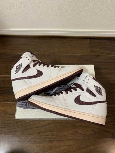 A Ma Maniere × Nike Air Jordan 1 Retro High OG "Sail and Burgundy"