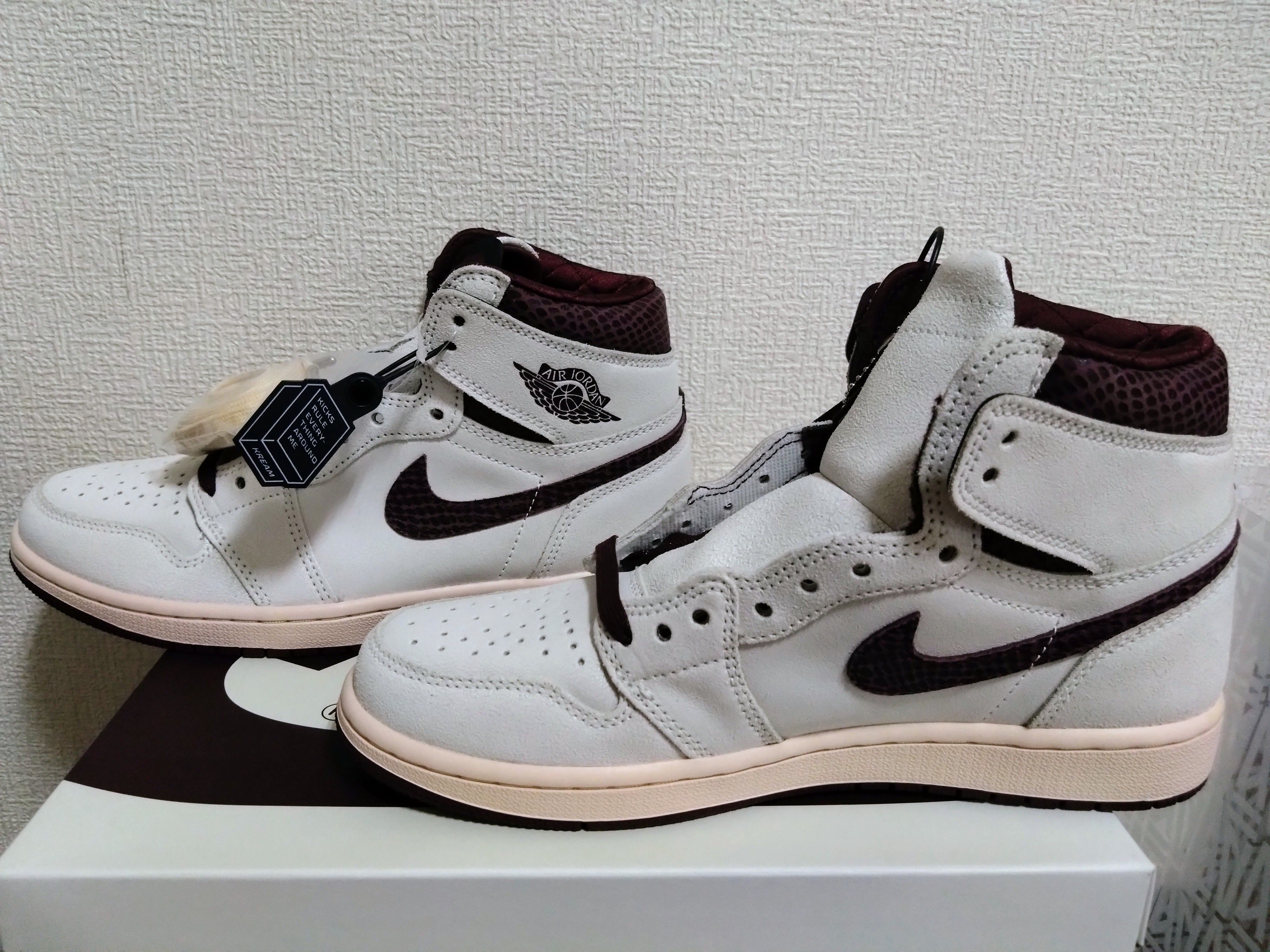 A Ma Maniere × Nike Air Jordan 1 Retro High OG "Sail and Burgundy"