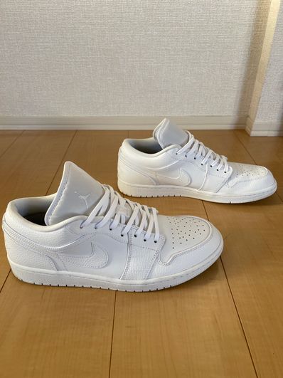 Air jordan 1 sales all white low