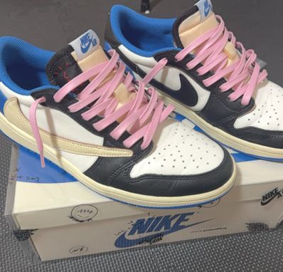 Travis Scott × fragment design × Nike Air Jordan 1 Low OG SP "Military Blue"