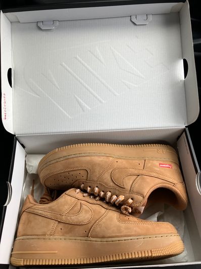 Supreme × Nike Air Force 1 Low "Flax/Wheat"