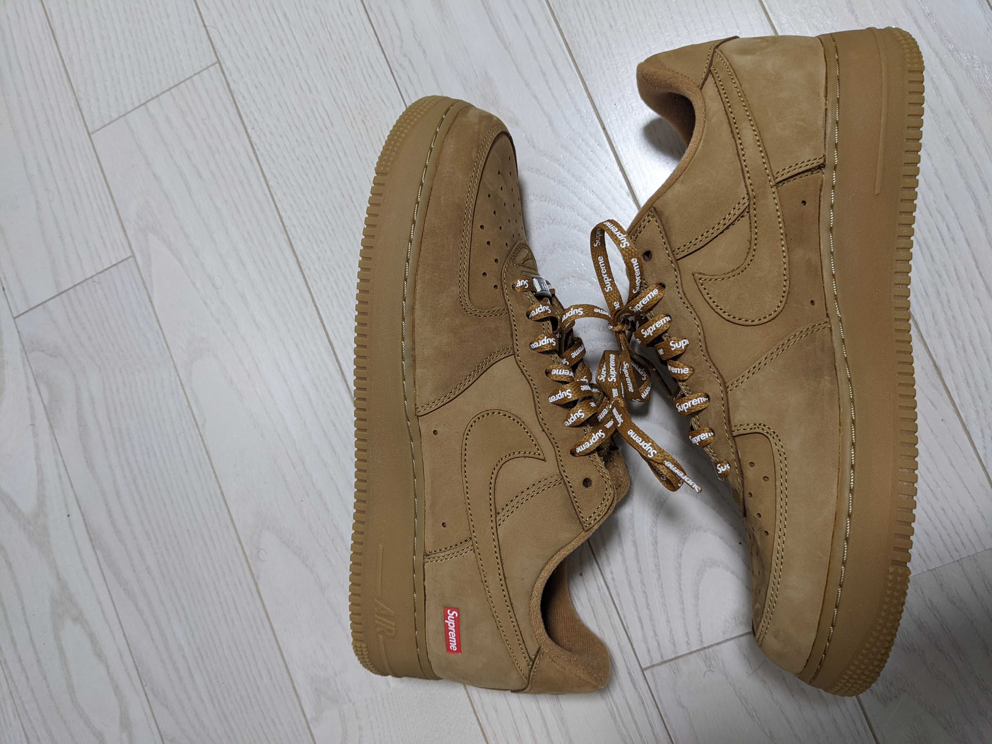 Supreme × Nike Air Force 1 Low "Flax/Wheat"