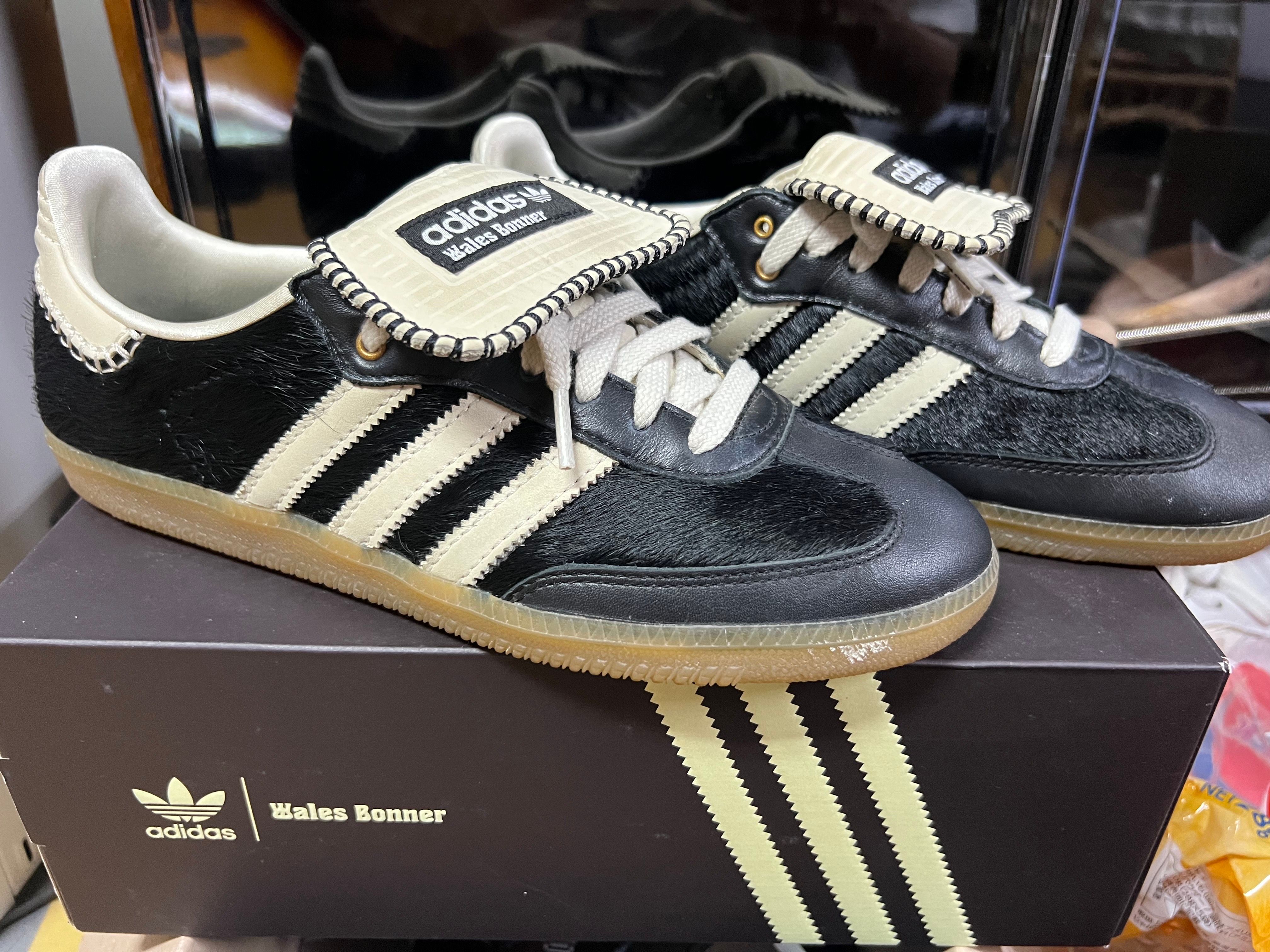 Wales Bonner × adidas Samba Pony Tonal Low "Core Black/Cream White"