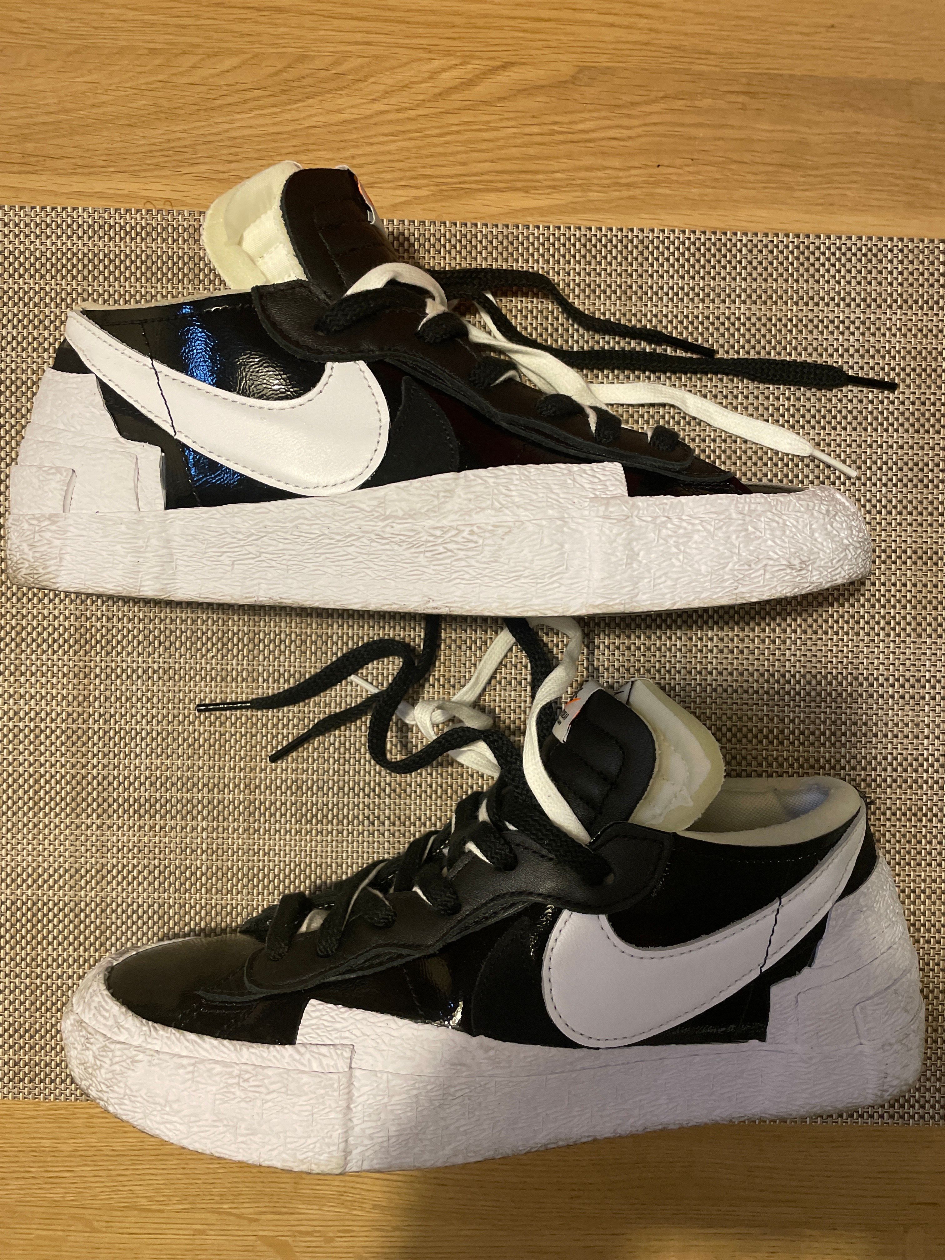 sacai × Nike Blazer Low "Black Patent Leather"