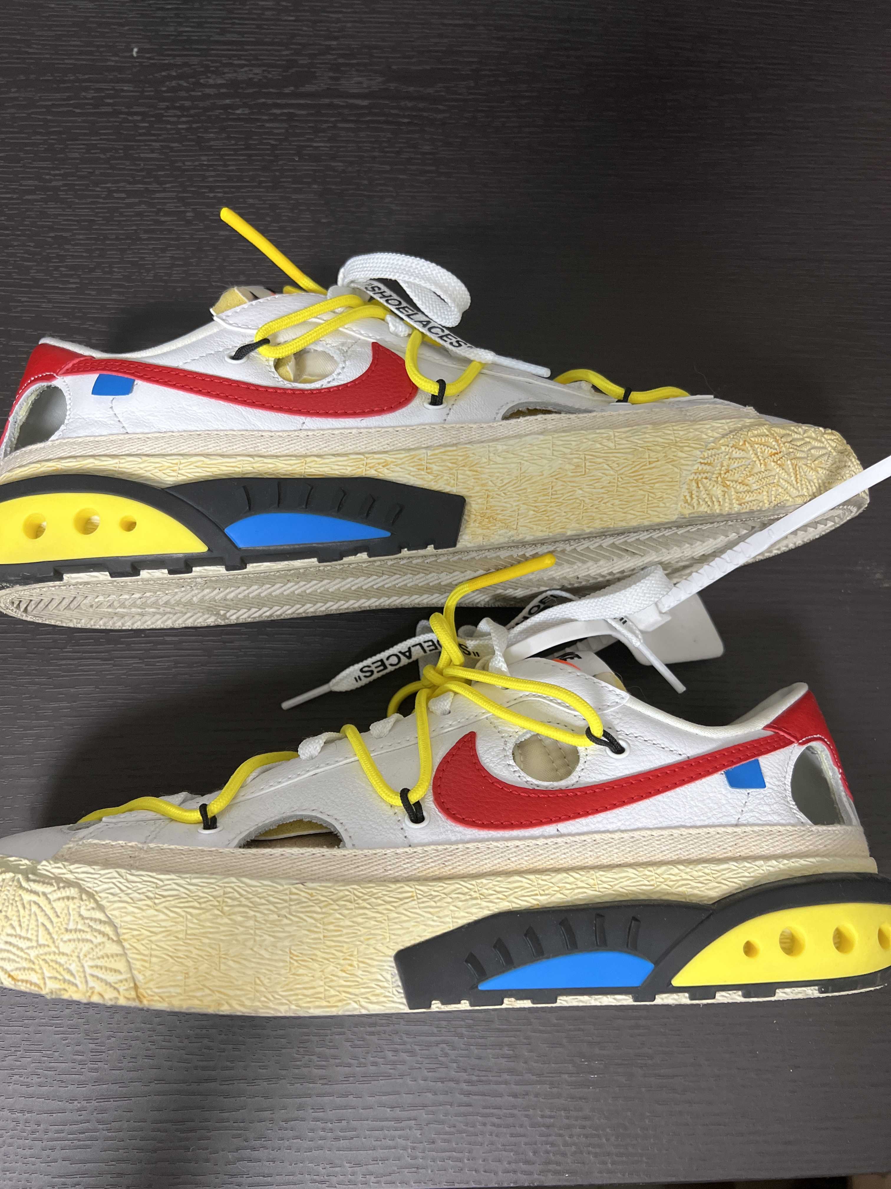 Off-White × Nike Blazer Low "White and University Red"