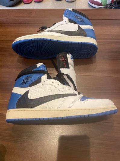 Travis Scott × fragment design × Nike Air Jordan 1 Retro High OG SP "Military Blue"