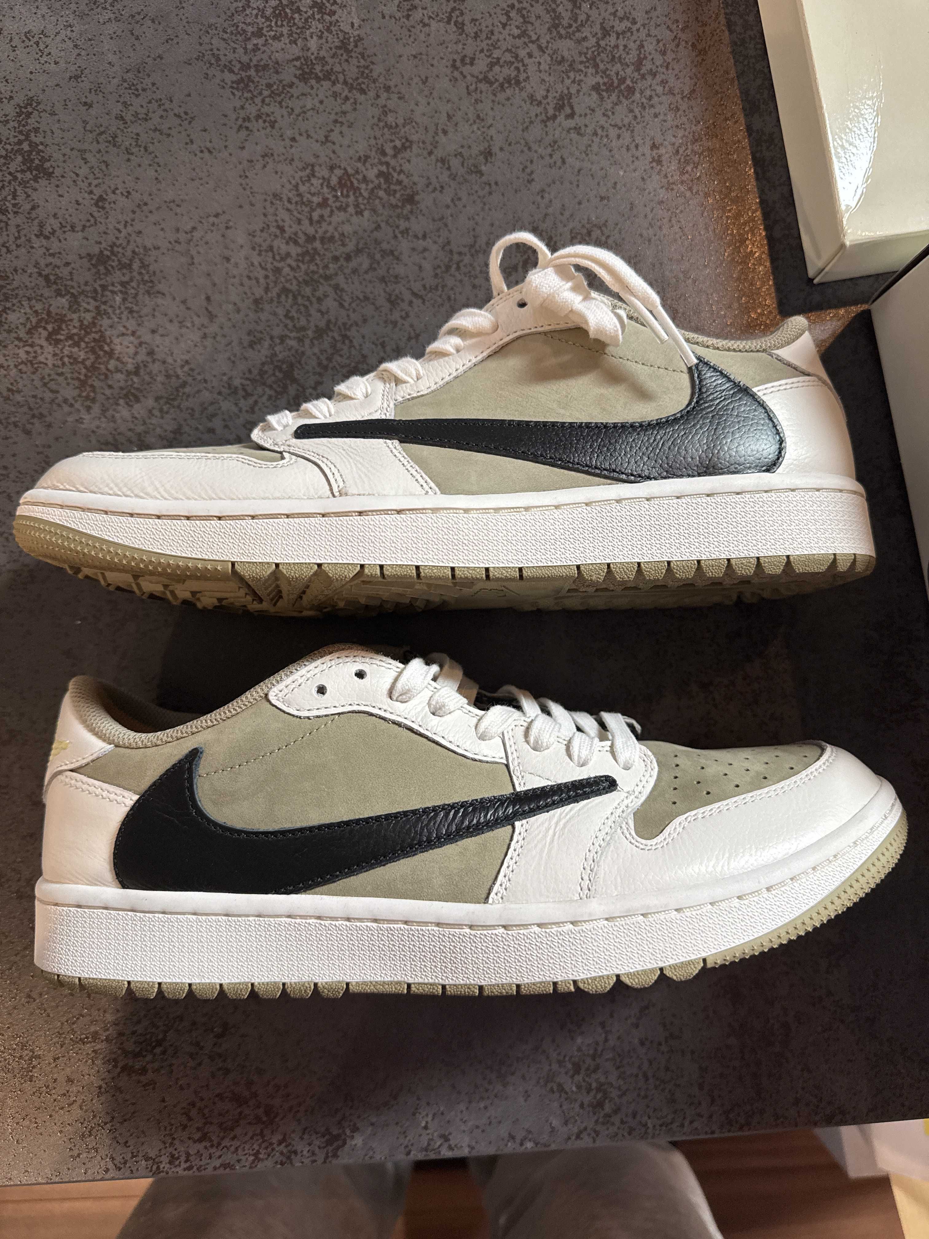 Travis Scott × Nike Air Jordan 1 Low Golf NRG "Neutral Olive"