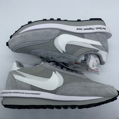 fragment design × sacai × Nike LD Waffle "Light Smoke Grey"
