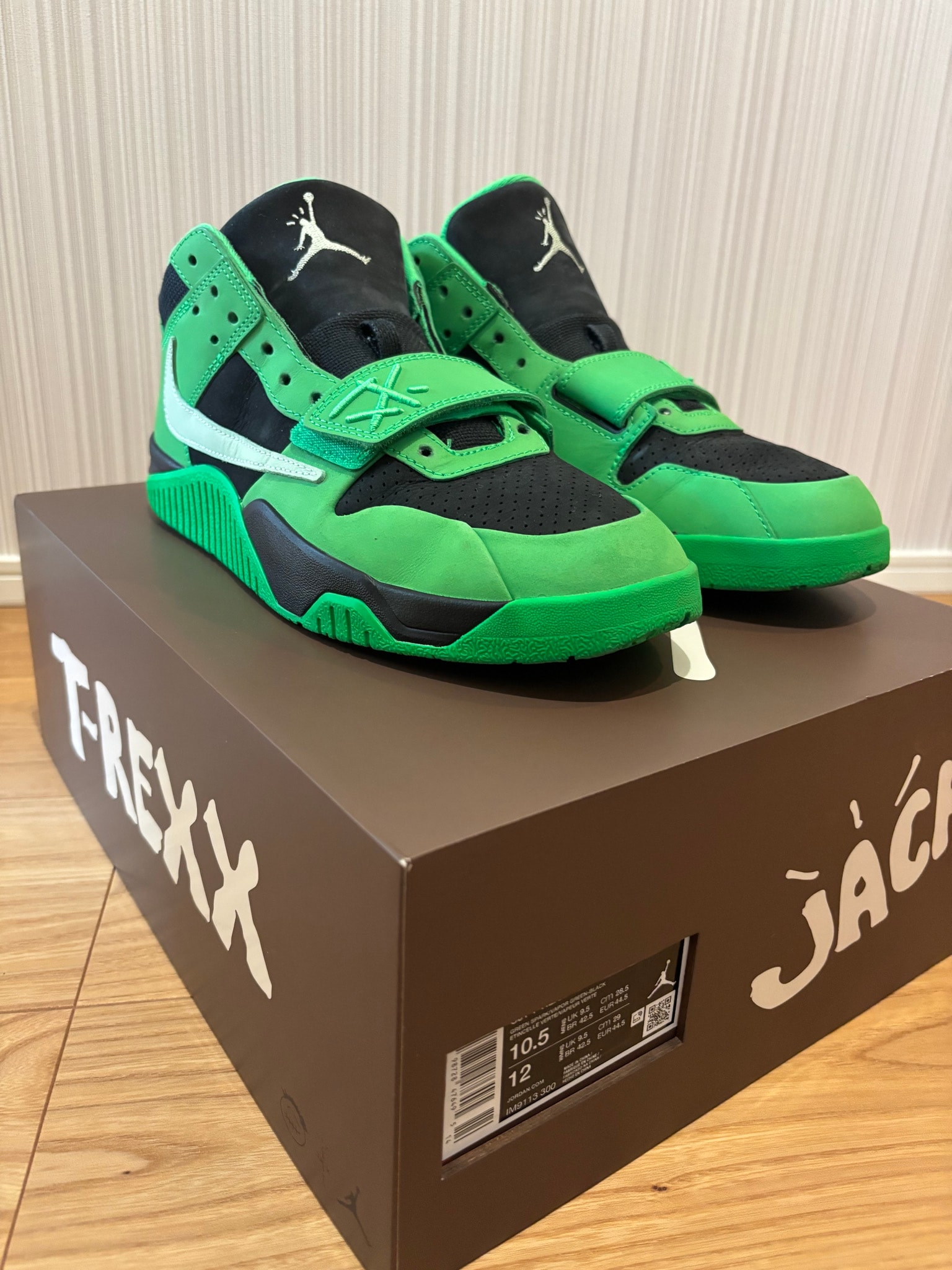 Travis Scott × Nike Jordan Jumpman Jack CJ1 T-Rexx "Green Spark"