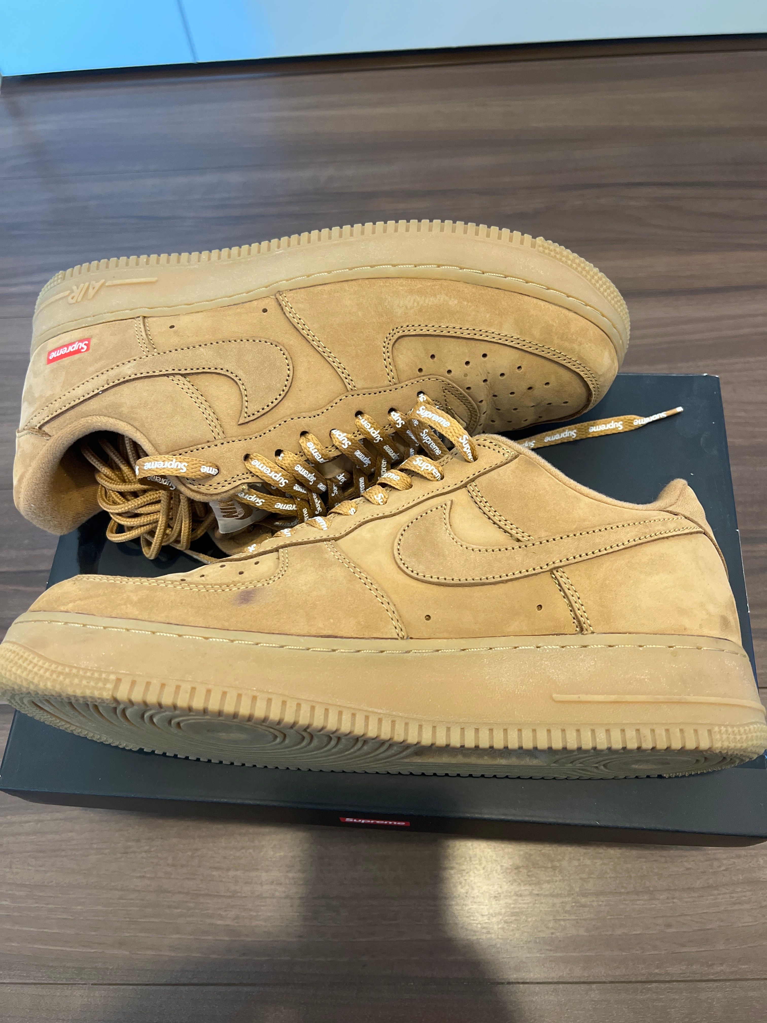 Supreme × Nike Air Force 1 Low "Flax/Wheat"