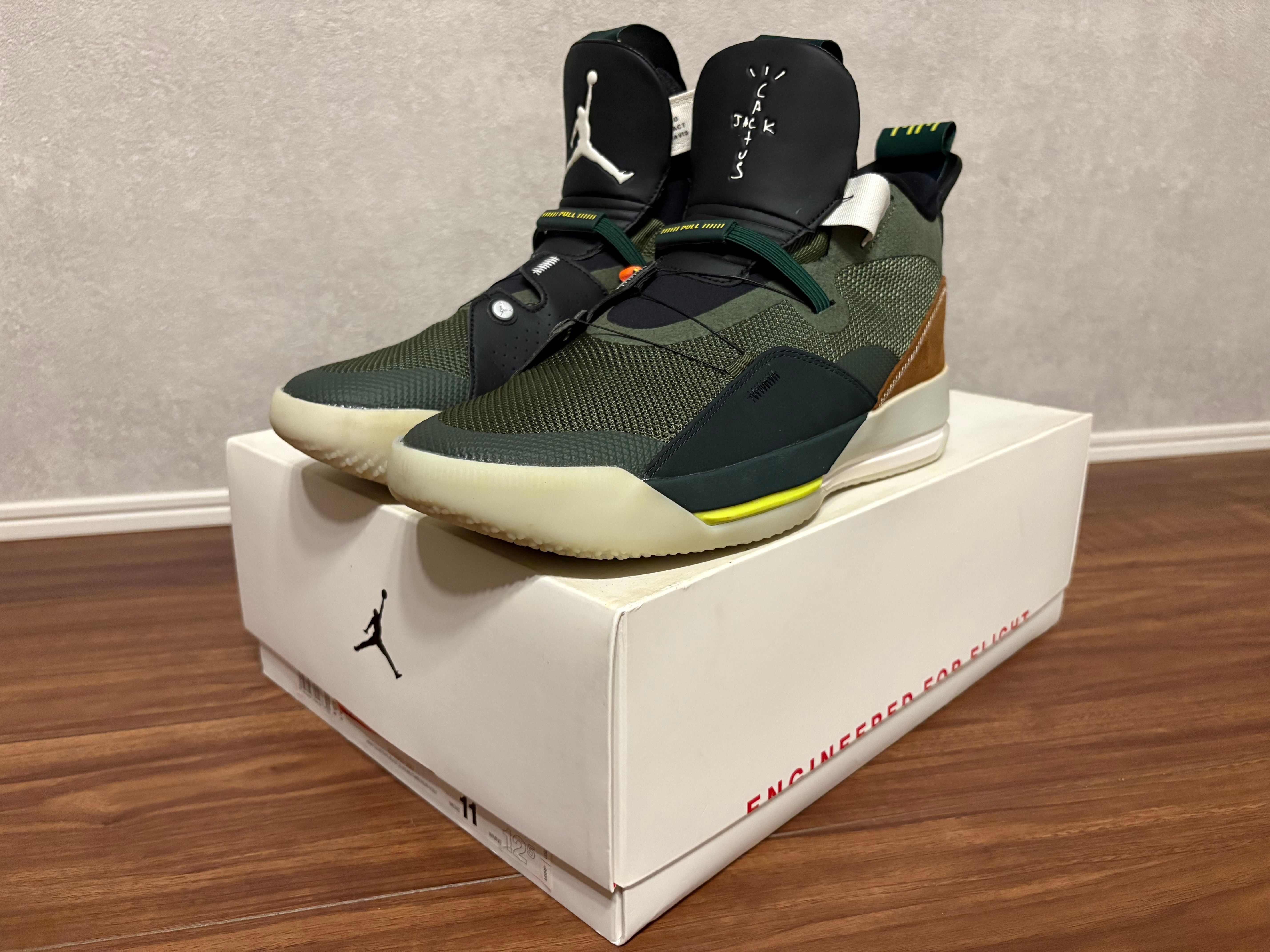 美品✨NIKE✨AIR JORDAN33 トラヴィススコット 26cm AJ33 Travis Scott × Nike】 Air Jordan 33 “Army Olive”が2月14日/15