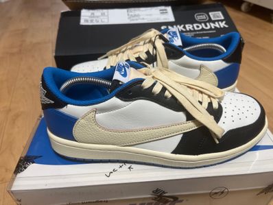 Travis Scott × fragment design × Nike Air Jordan 1 Low OG SP "Military Blue"