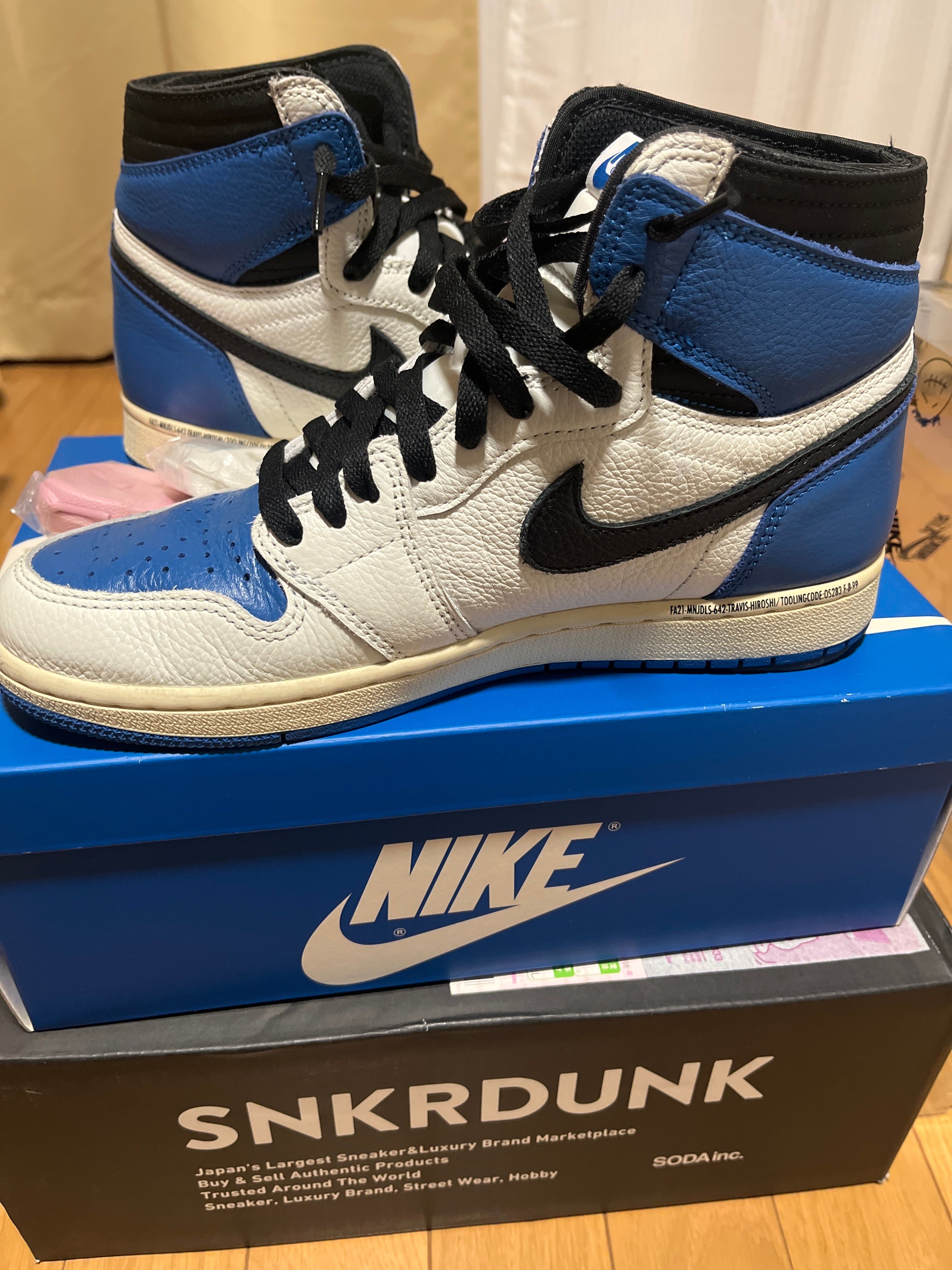 Travis Scott × fragment design × Nike Air Jordan 1 Retro High OG SP "Military Blue"