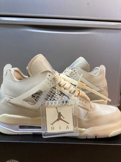 Off-White × Nike Women's Air Jordan 4 SP "Sail"