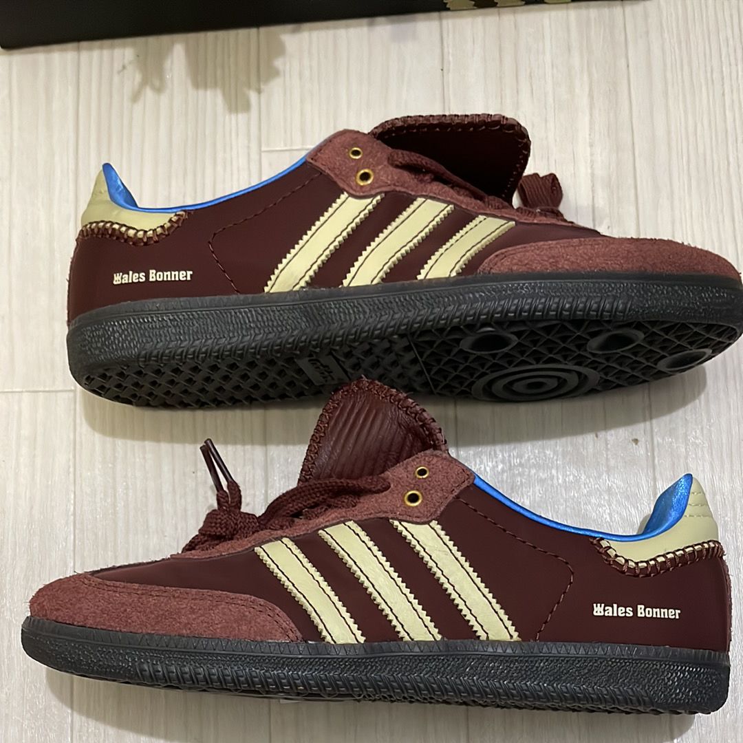 Wales Bonner × adidas Samba Nylon Low "Fox Brown/Sandy Beige/Lucky Blue"