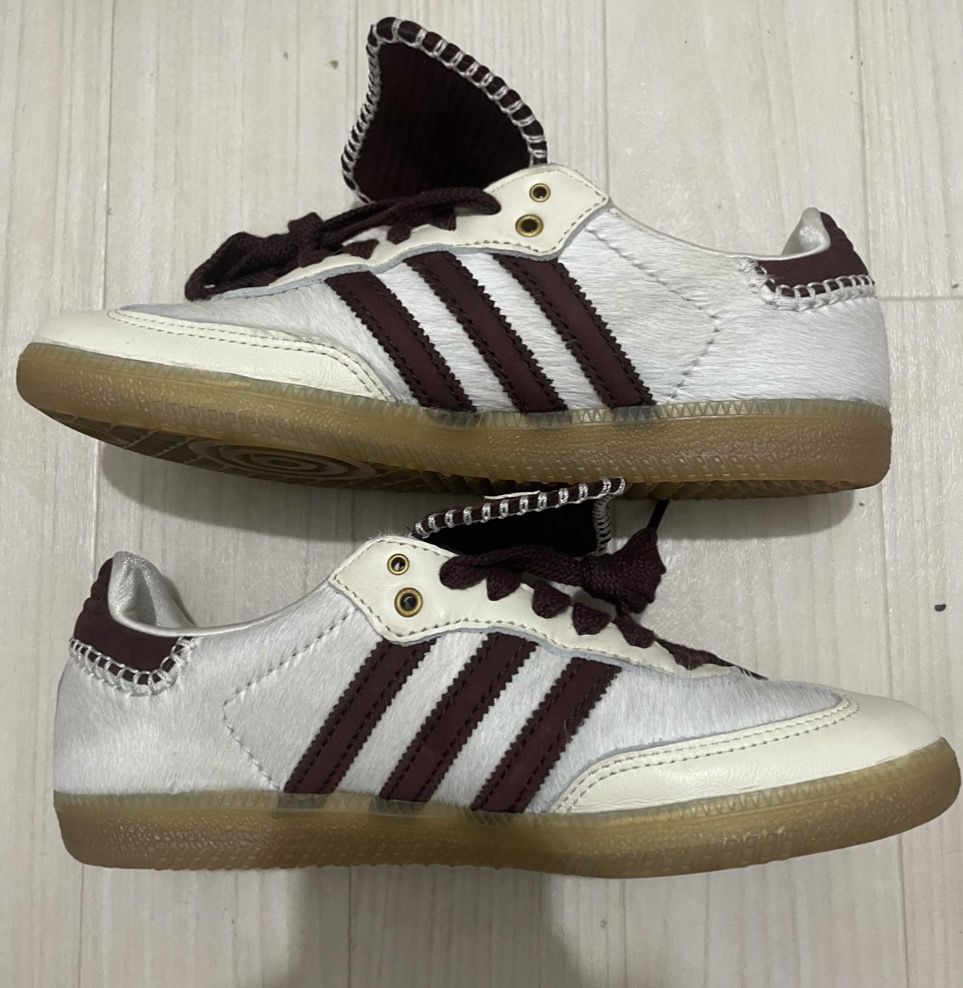Wales Bonner × adidas Samba Pony Tonal Low "Cream White/Mystery Brown"