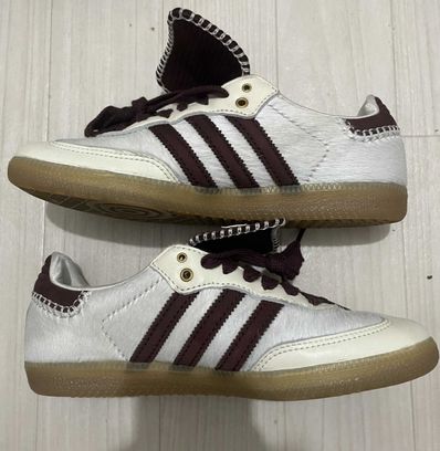 Wales Bonner × adidas Samba Pony Tonal Low "Cream White/Mystery Brown"