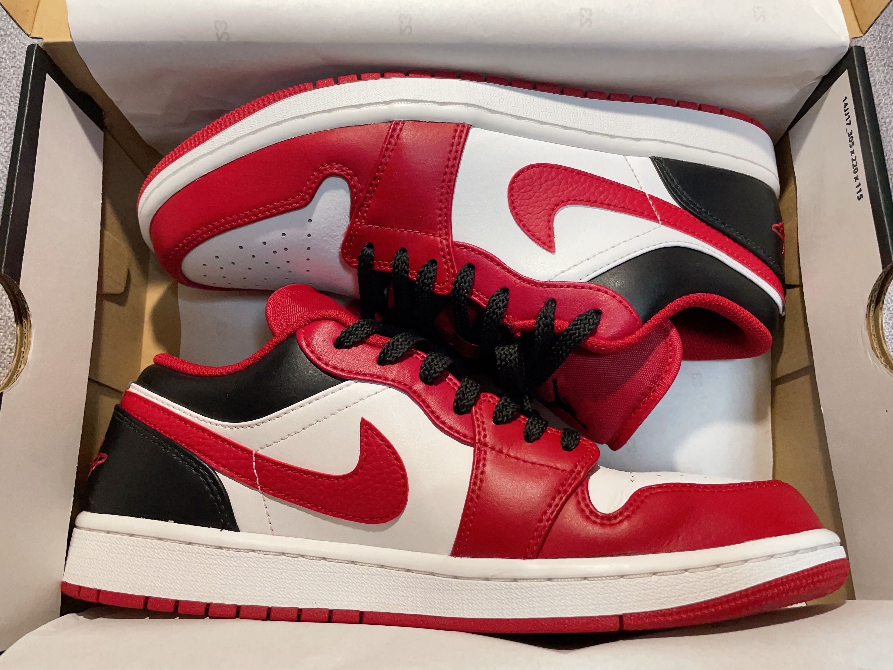 Nike Air Jordan 1 Low "White/Gym Red/Black"