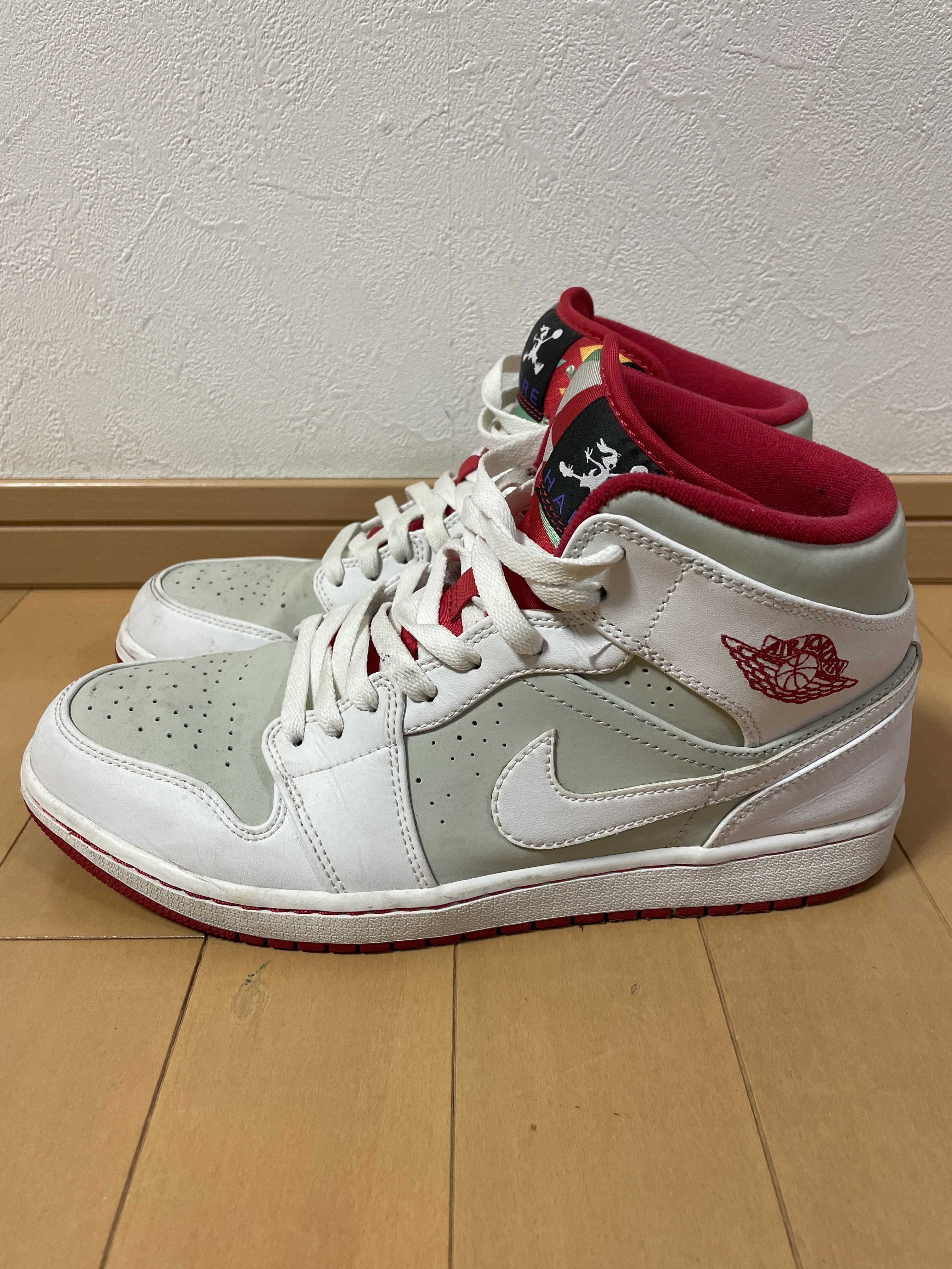 Nike Air Jordan 1 Mid WB "White/Gray/Red" (2015)
