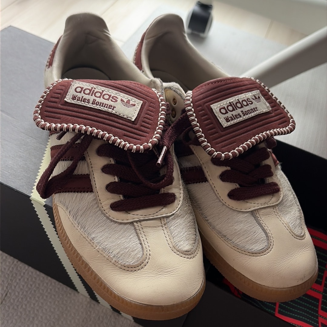Wales Bonner × adidas Samba Pony Tonal Low "Cream White/Mystery Brown"