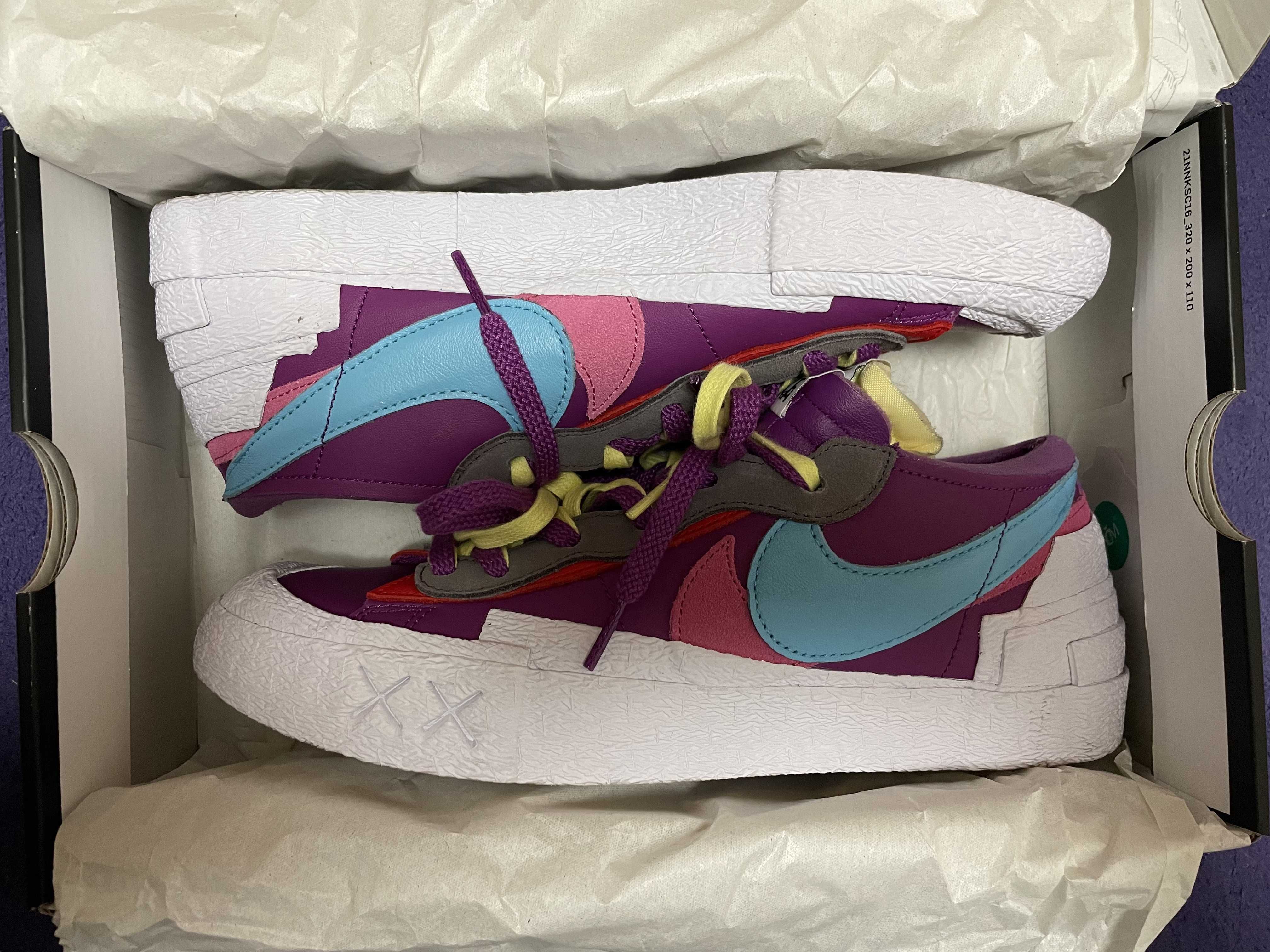 KAWS × sacai × Nike Blazer Low "Purple Dusk"