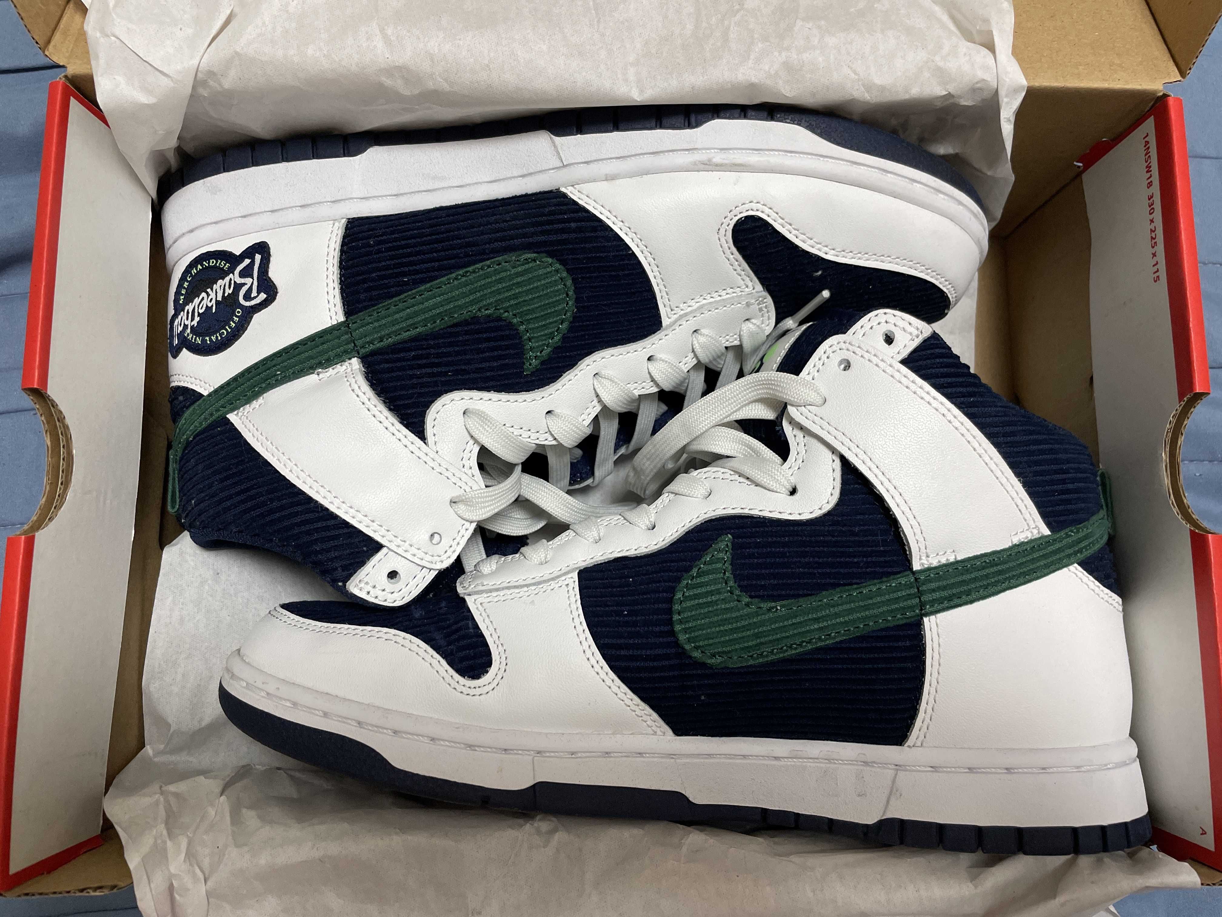 Nike Dunk High EMB "College Navy"