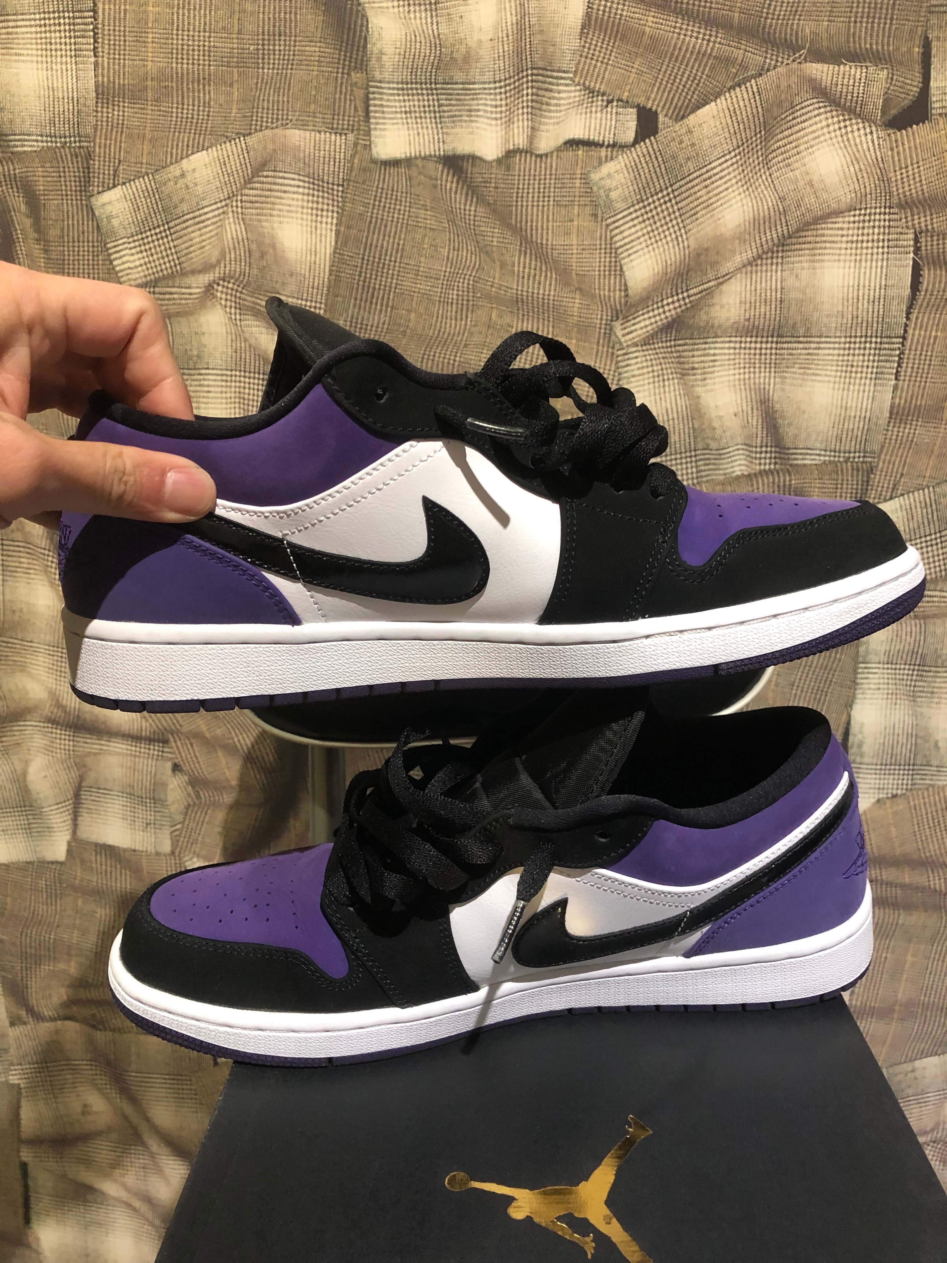 Nike Air Jordan 1 Retro Low "White/Black/Court Purple" 