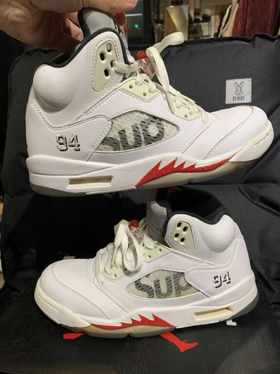 Supreme × Nike Air Jordan 5 Retro "White"