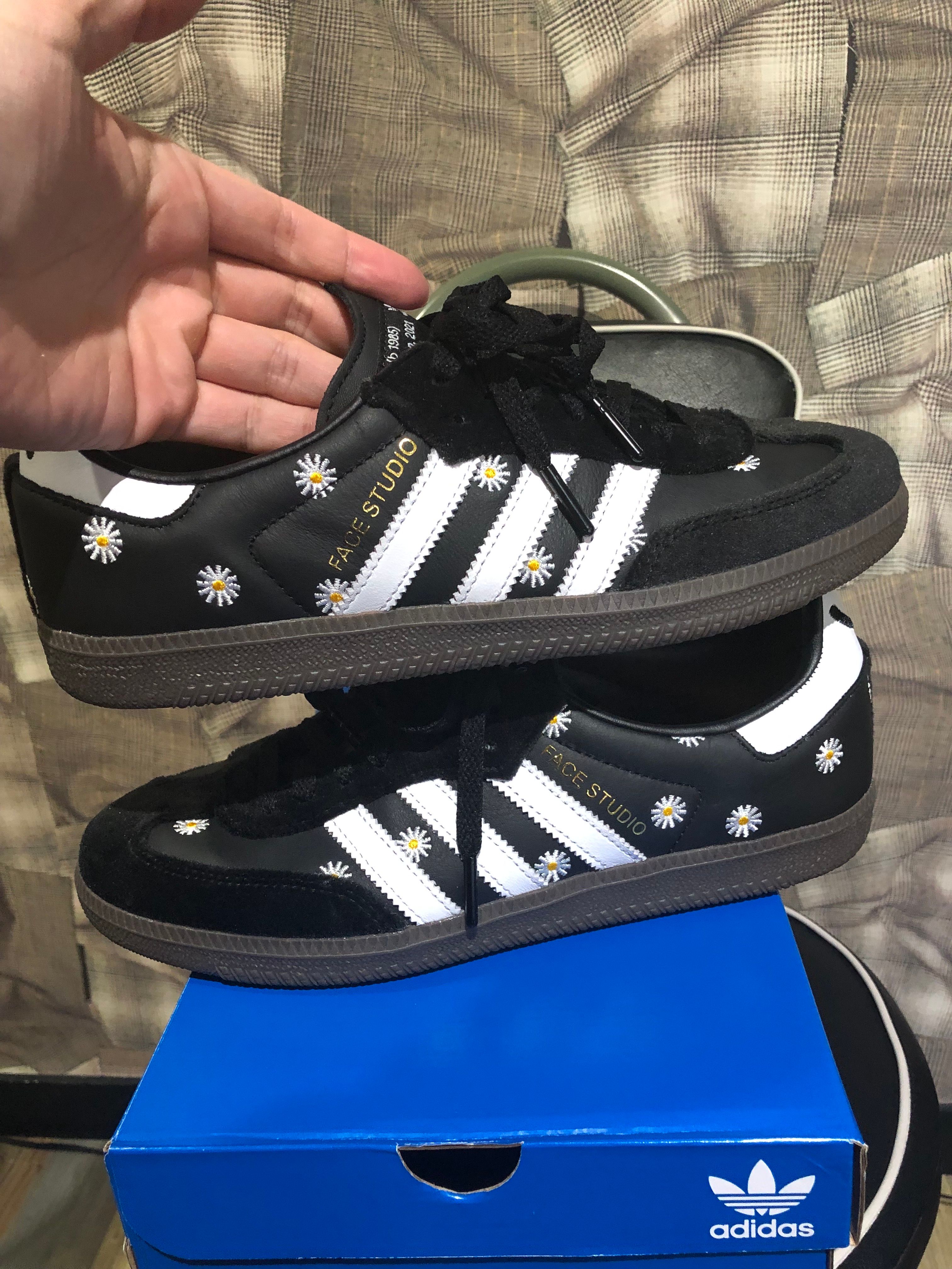 atmos × FACE × adidas Samba "Core Black/Footwear White"