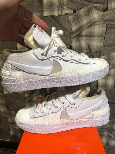 sacai × Nike Blazer Low "White Patent Leather"