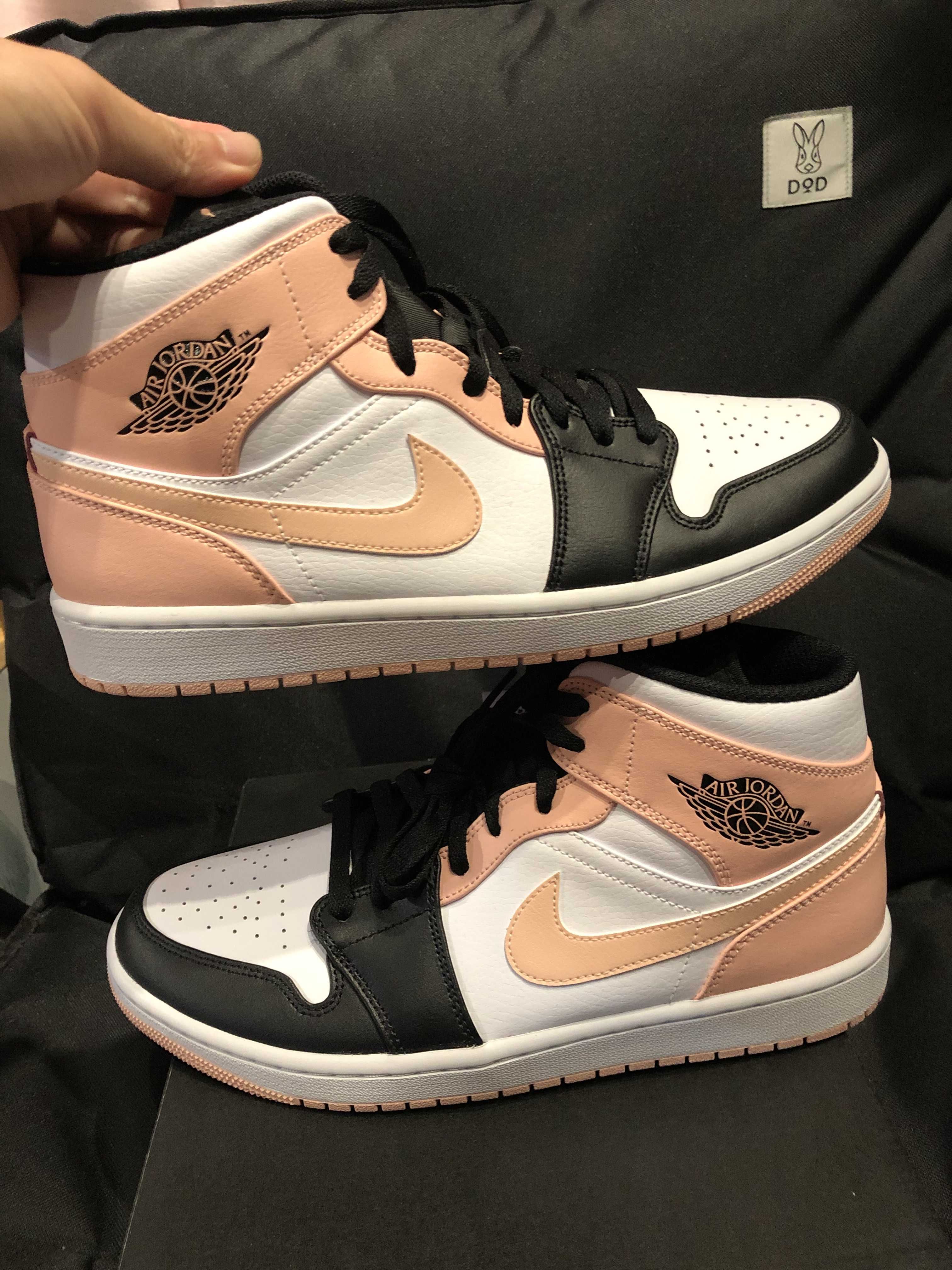 NIKE AIR JORDAN 1 MID "WHITE/BLACK/CRIMSON TINT"