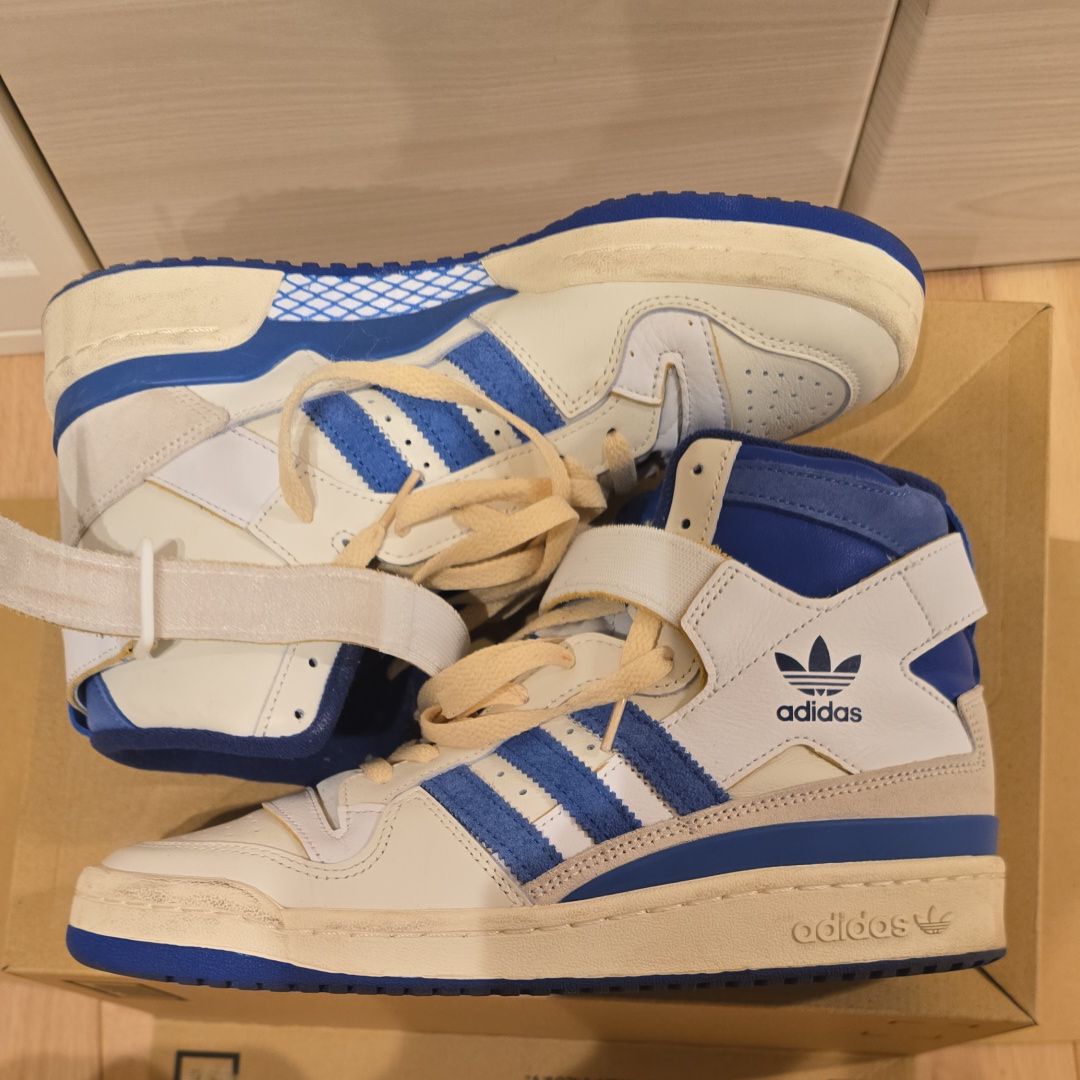 adidas Forum 84 High Blue Thread "Off White-Bright Blue/Footwear White"
