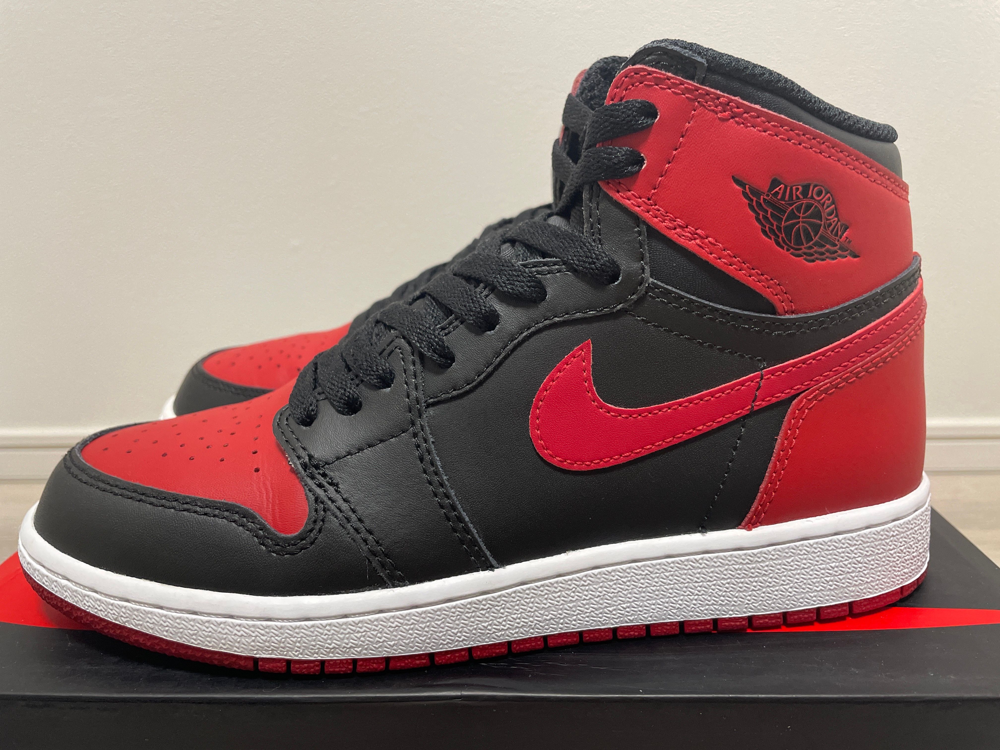 Nike GS Air Jordan 1 Retro High BRED 2016 "BANNED"