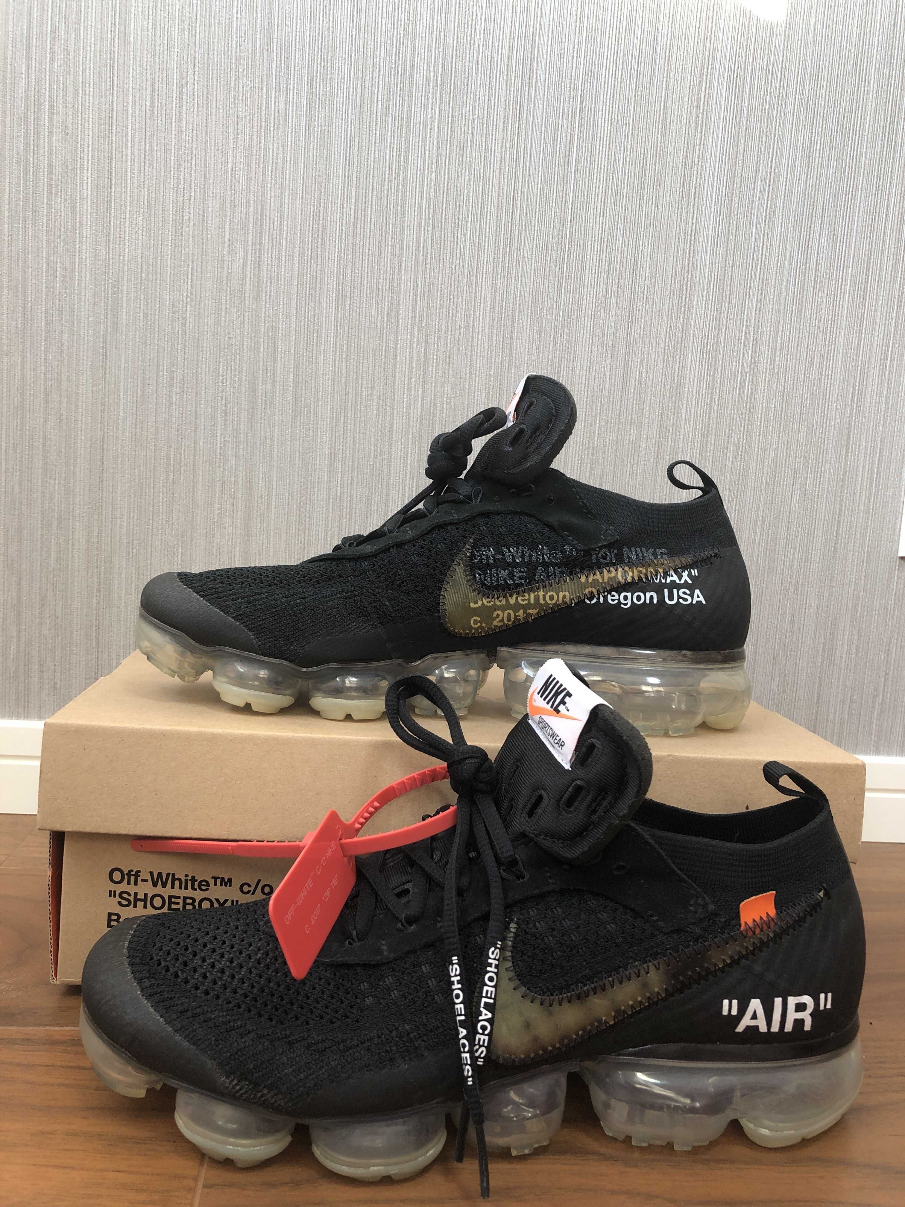 Off-White × Nike Air Vapormax "Black/Total Orange/Clear"
