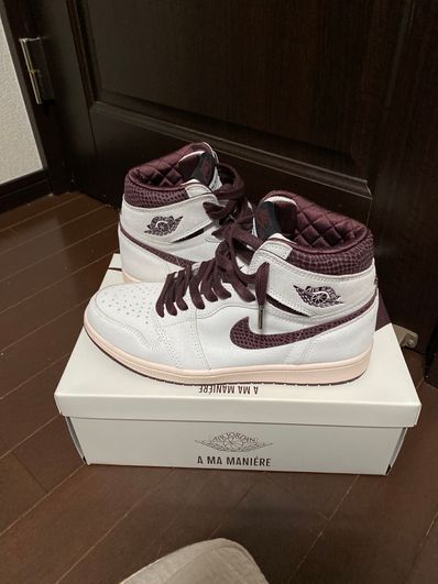 A Ma Maniere × Nike Air Jordan 1 Retro High OG "Sail and Burgundy"