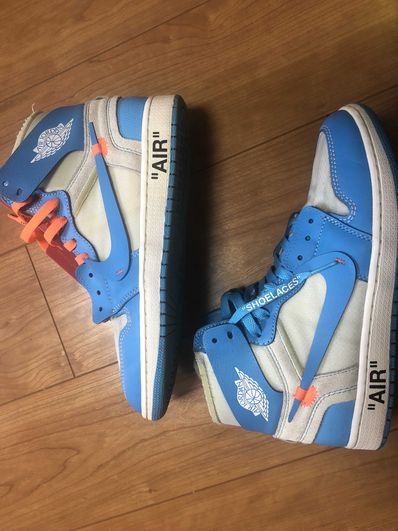 Off-White × Nike Air Jordan 1 High UNC "White/Dark Powder Blue"