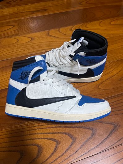 Travis Scott × fragment design × Nike Air Jordan 1 Retro High OG SP "Military Blue"