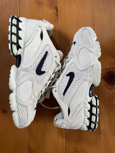 Stussy × Nike Air Zoom Spiridon CG 2 "Fossil/Black"