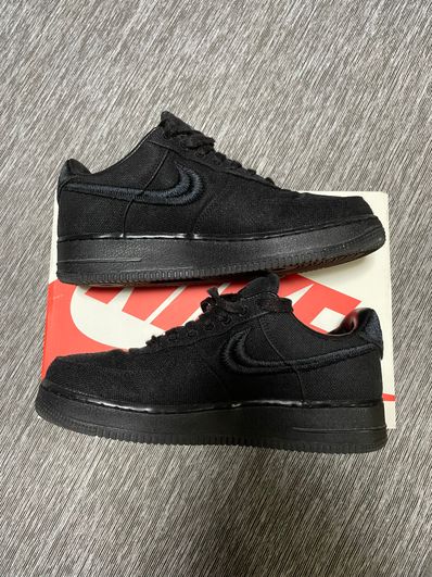 Stussy × Nike Air Force 1 Low "Triple Black"