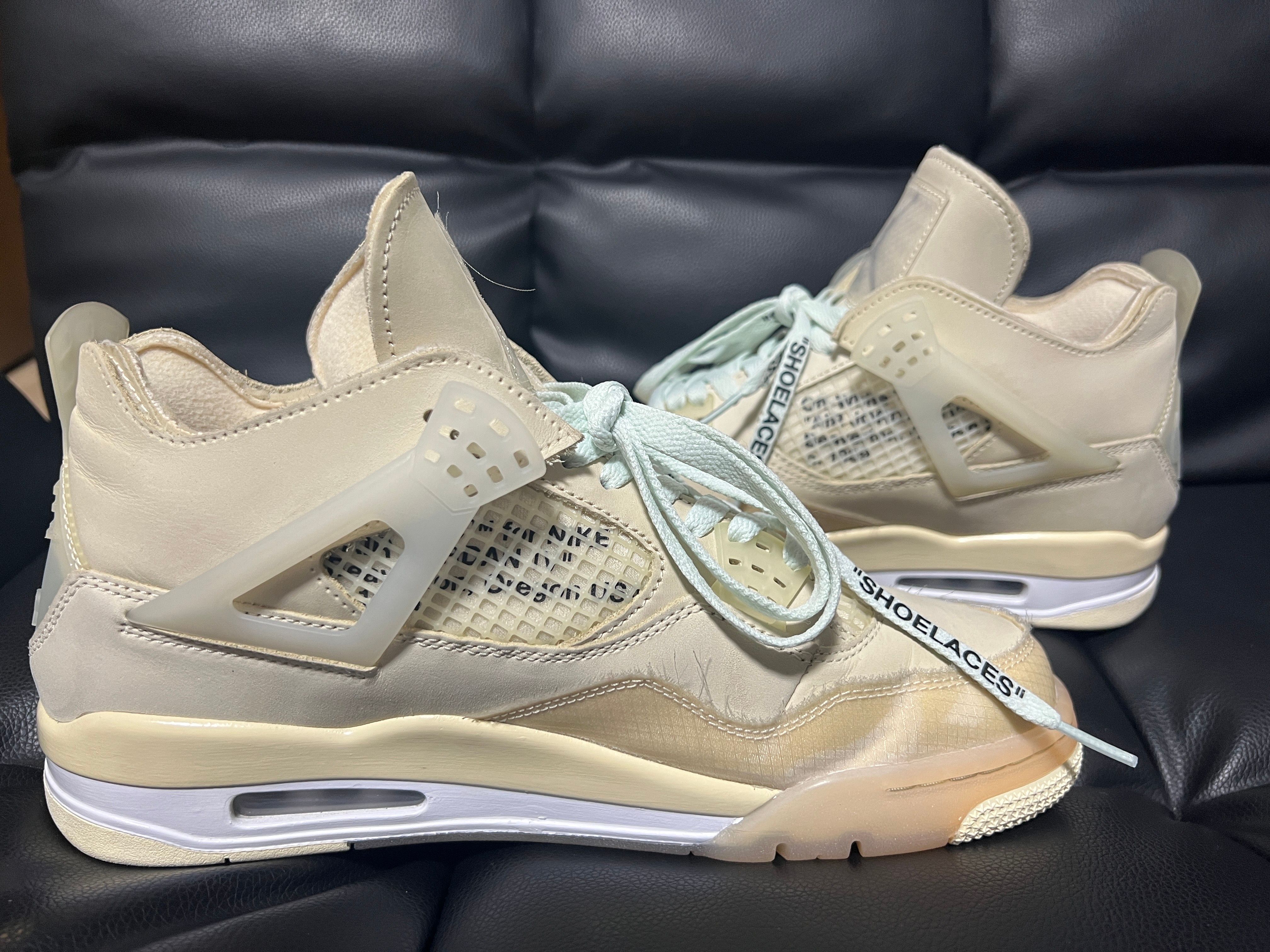 Off-White × Nike Women's Air Jordan 4 SP "Sail"