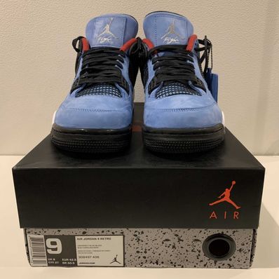 Travis Scott × Nike Air Jordan 4 Retro Cactus Jack "University Blue"