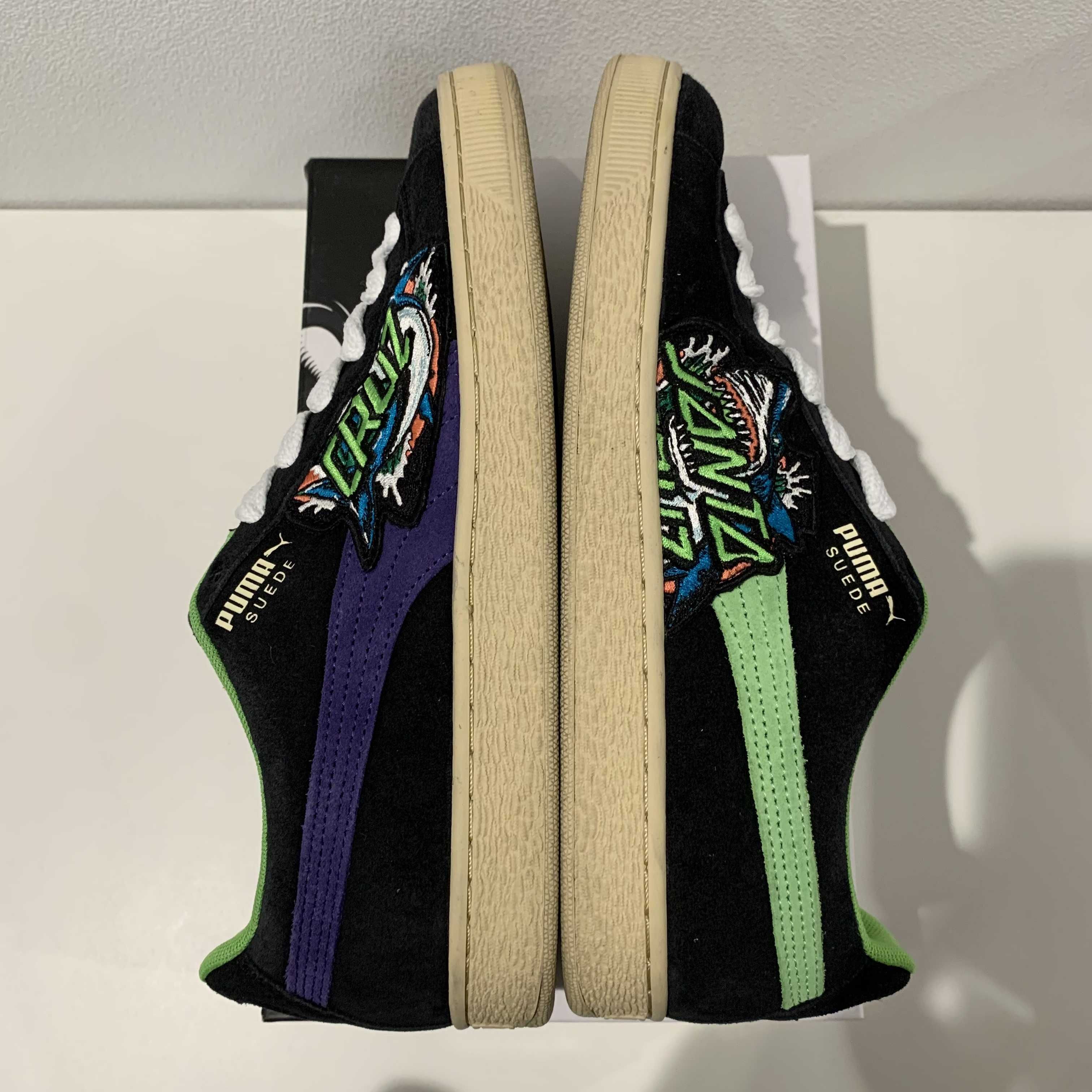 Santa Cruz × Puma Suede "Black/Green Flash"