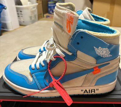 Off-White × Nike Air Jordan 1 High UNC "White/Dark Powder Blue"