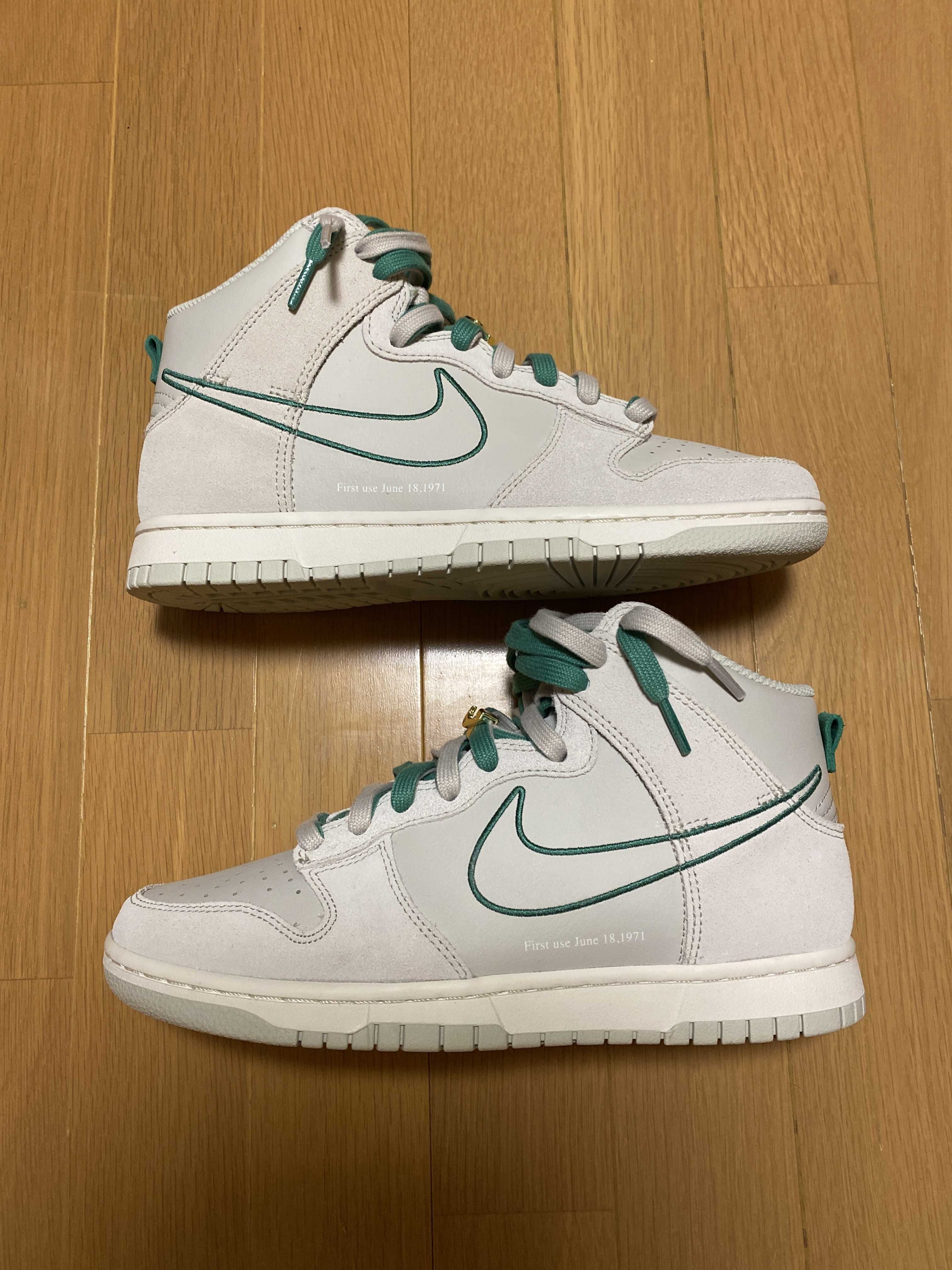 Nike Dunk High SE First Use "Light Bone/Green Noise"