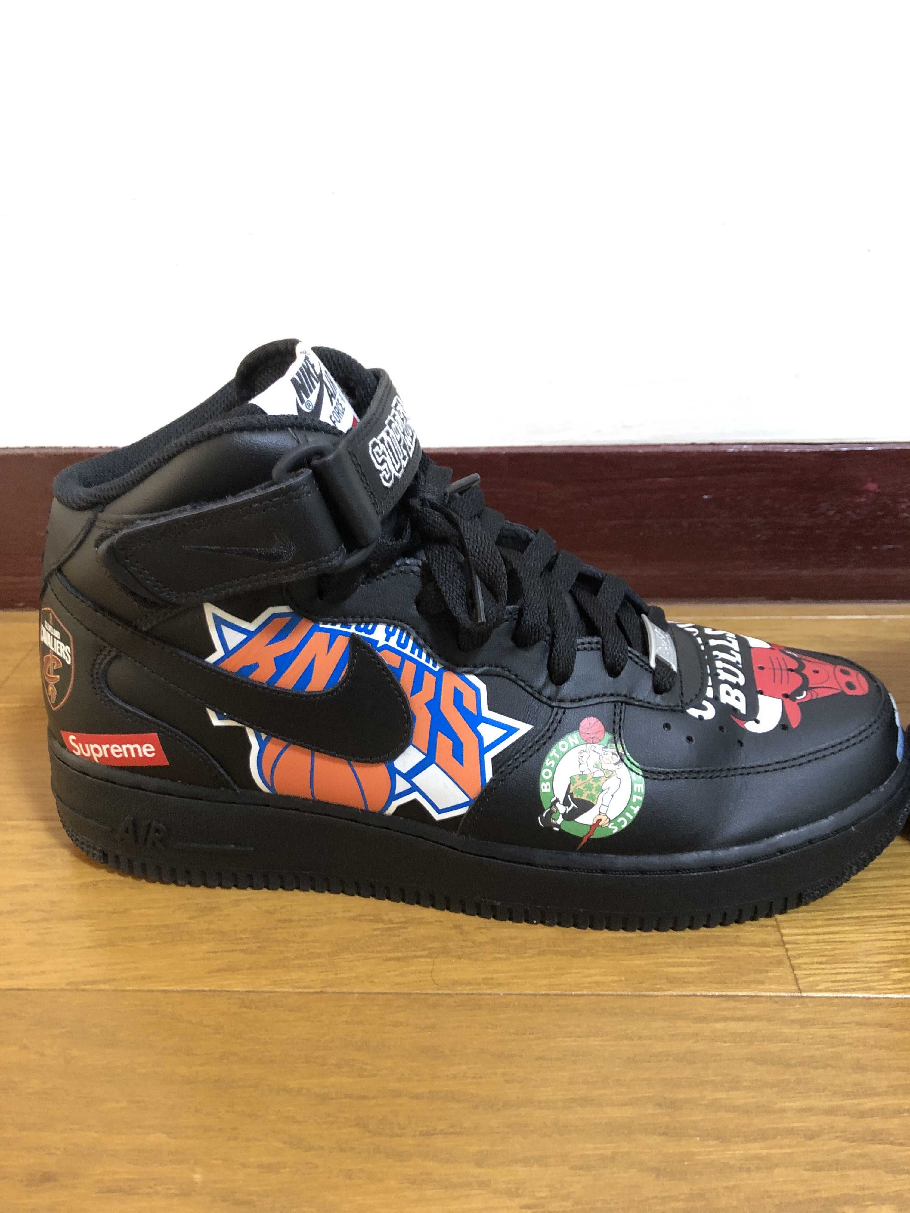 Supreme × NBA × Nike Air Force 1 Mid '07 "Black"