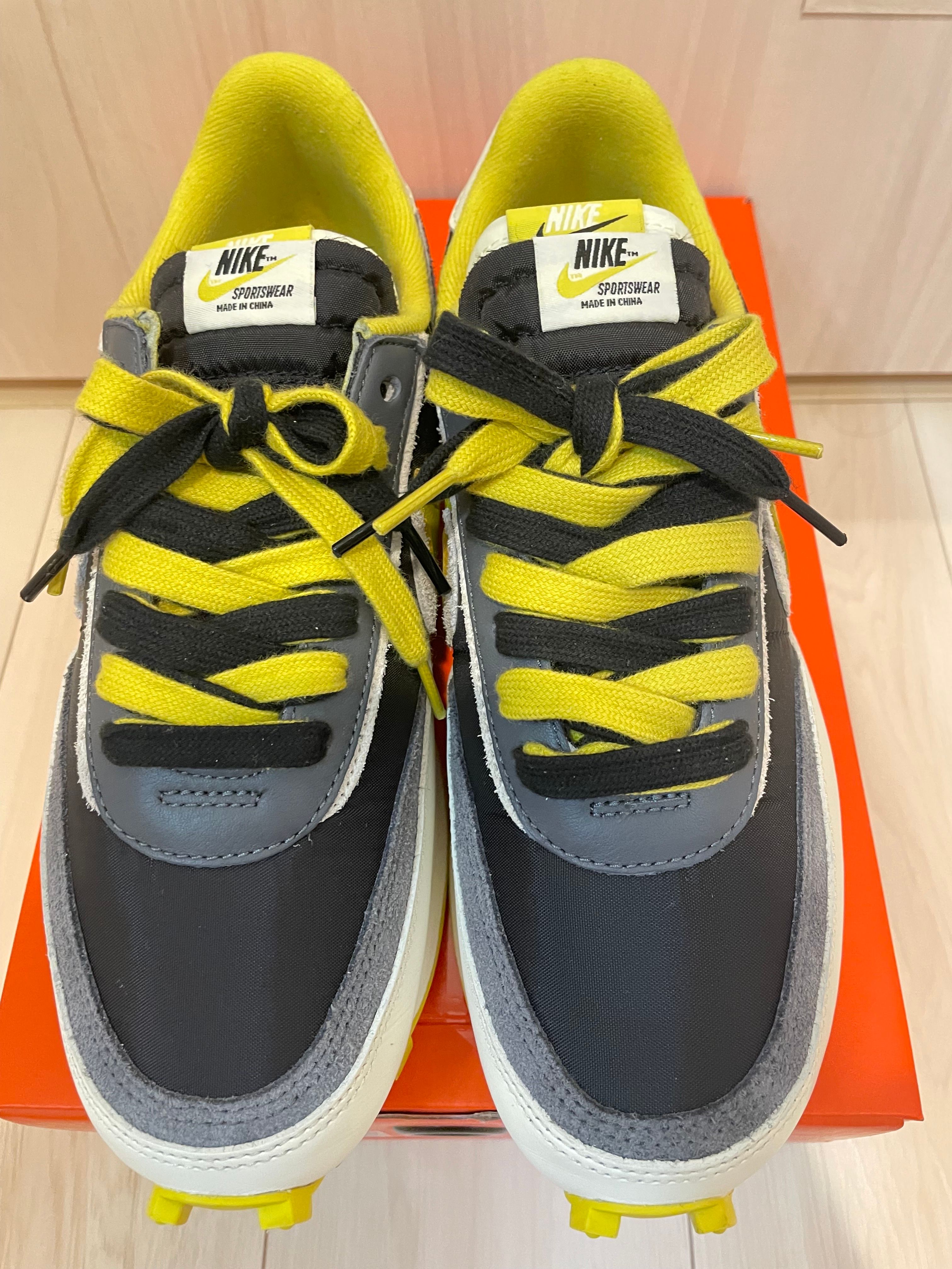 UNDERCOVER × sacai × Nike LD Waffle "Black/Sail-Dark Grey-Bright Citron"