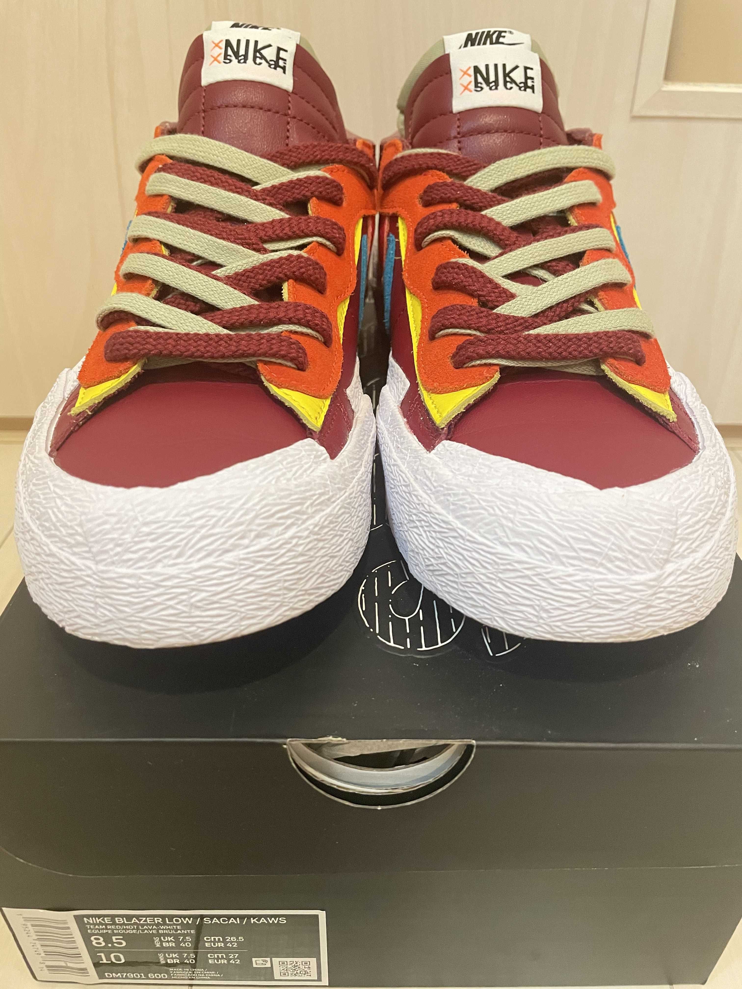 KAWS × sacai × Nike Blazer Low "Team Red"