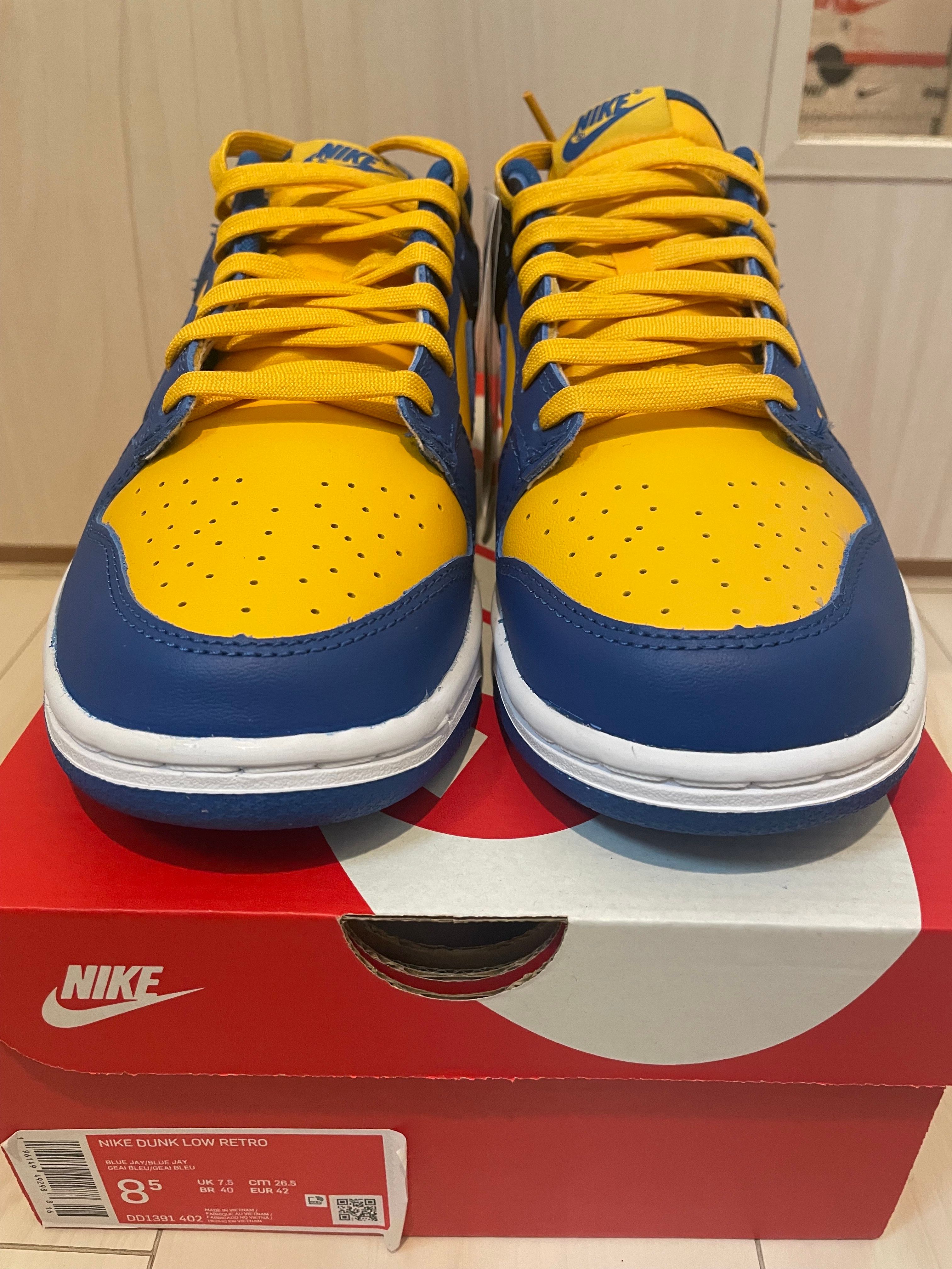 Nike Dunk Low "Blue Jay and University Gold"