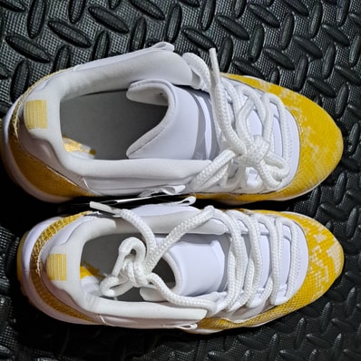 Nike Women's Air Jordan 11 Retro Low "Yellow Snake Skin"