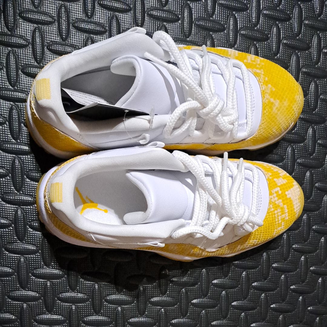 Nike Women's Air Jordan 11 Retro Low "Yellow Snake Skin"